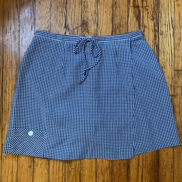 Marie Claire Dresses & Skirts - Cutesy Vintage Navy Gingham Skort